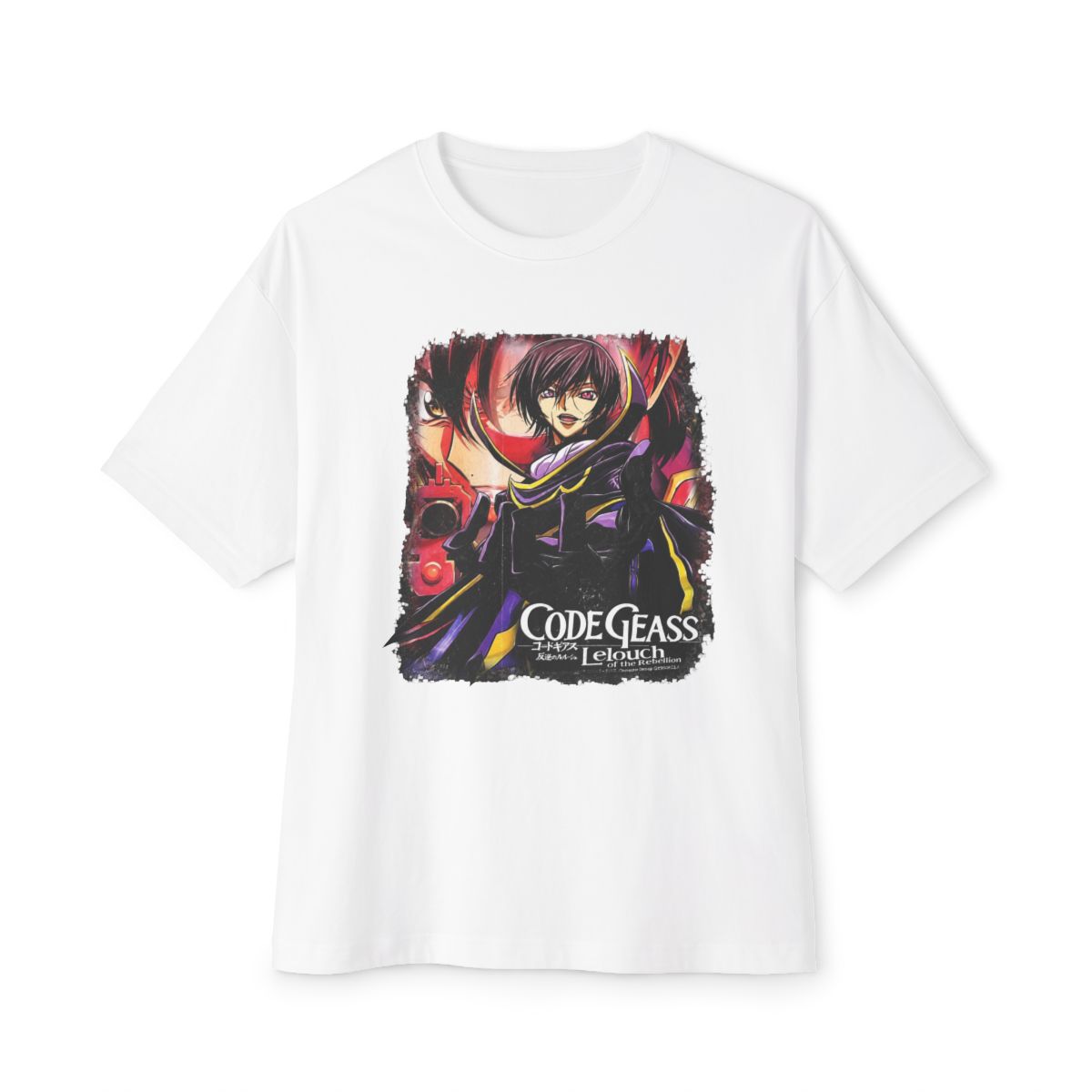 "LELOUCH" - Vintage / Acid Washed Code Geass Anime Oversized T-Shirt - Official T-Shirts merchandise