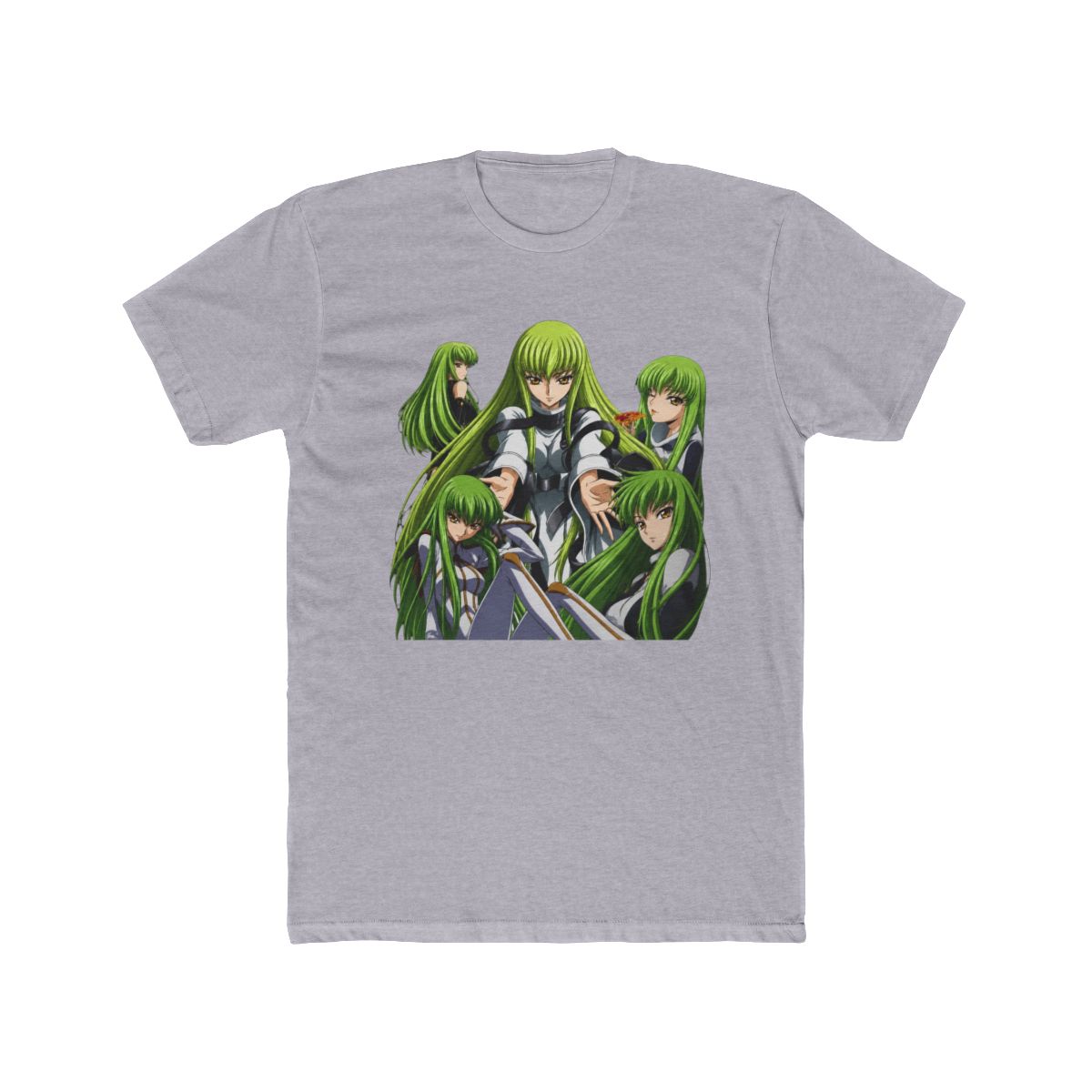 C.C. Graphic Tee, Code Geass Anime Shirt, C2 Green Hair Anime T Shirt, Retro Manga Streetwear, Anime Fan Gift - alternate angle 2, merchandise